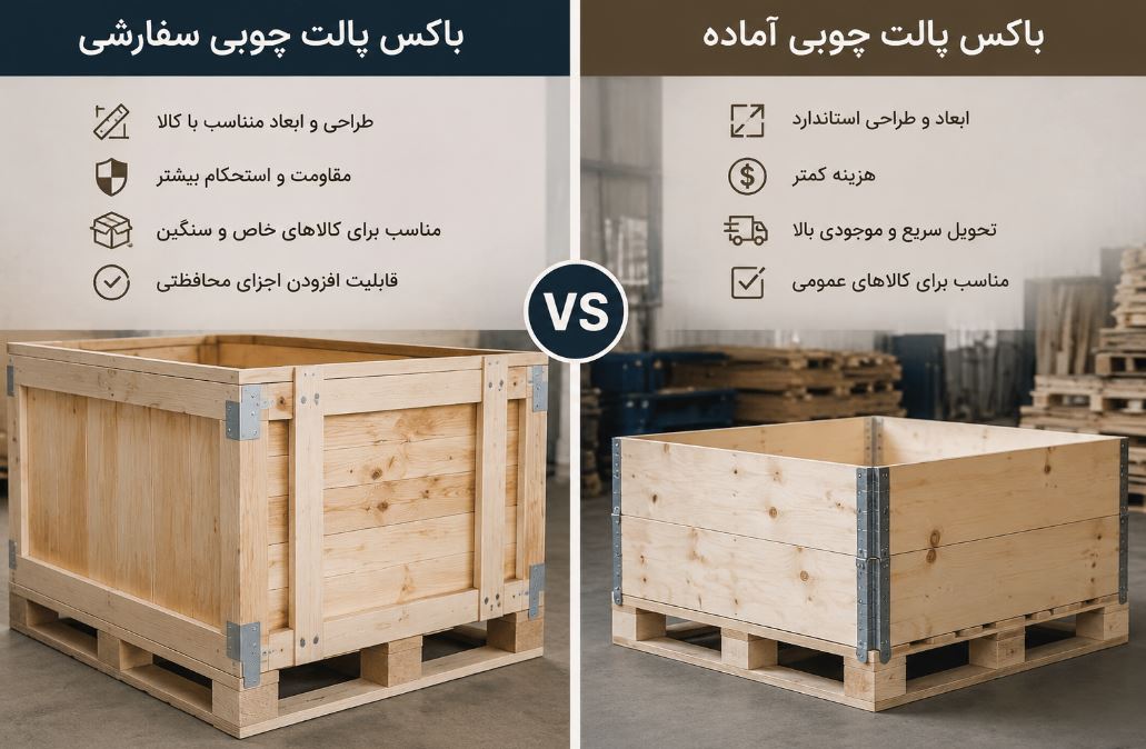 باکس پالت چوبی سفارشی یا آماده؟ کدام بهتر است؟